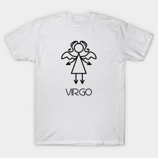 Virgo Doodle Line Art T-Shirt